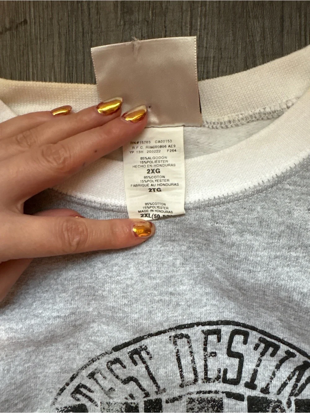 Vintage 90s Hanes Gray Crewneck Sweatshirt | Contrast Trim